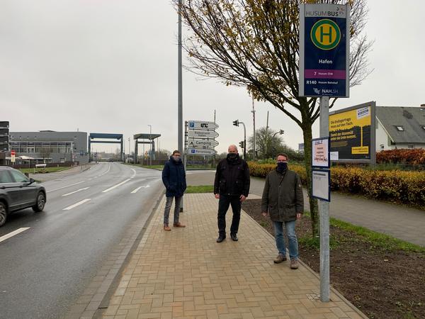 HusumBus Haltestelle Hafen