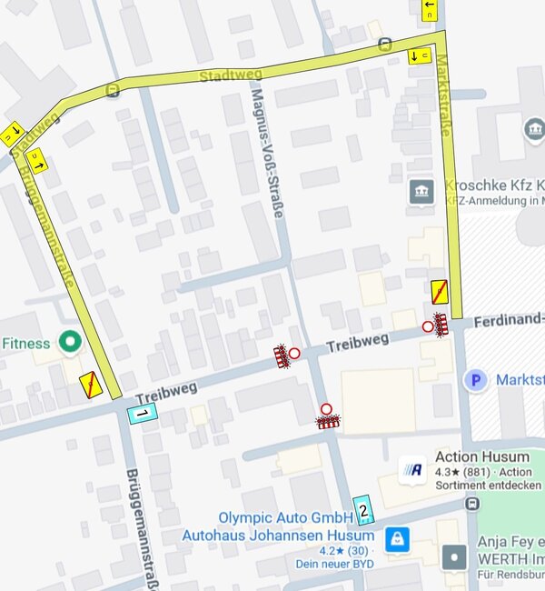 Die Baustelle im Treibweg.