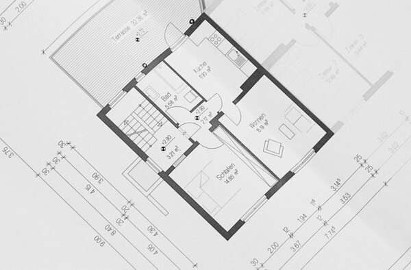 Bauplan f�r Wohnraum
