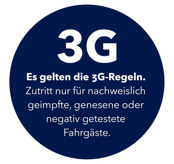 Aufkleber: 3G in den Stadtbussen